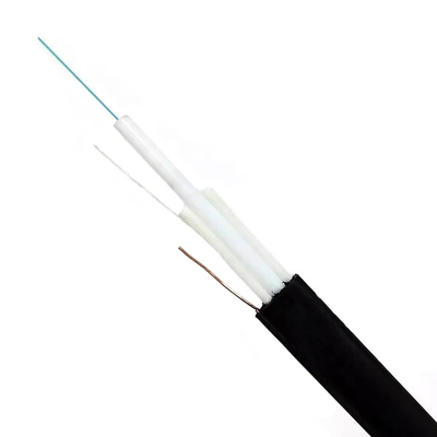 Toneable FTTH Flat Drop Fiber Cable 24AWG Gel MDPE 2 Fo G657A Indoor Outdoor